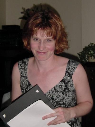 Susan Frost winning Best UG Essay in German in 2005
